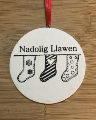 Addurn Nadolig Llawen Bach